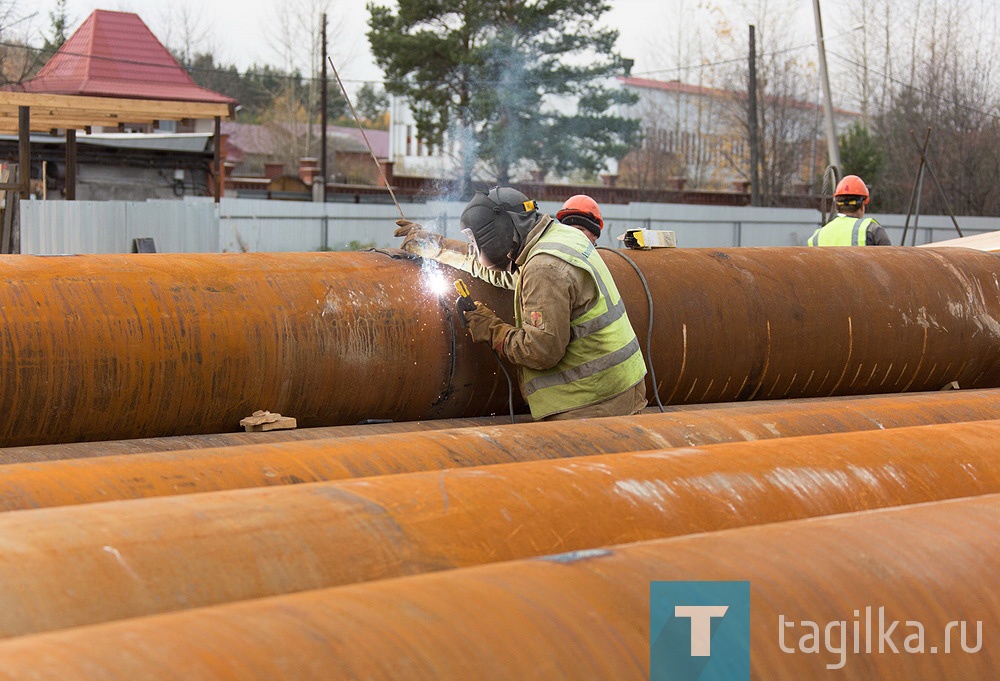 Строительство моста через Тагильский пруд