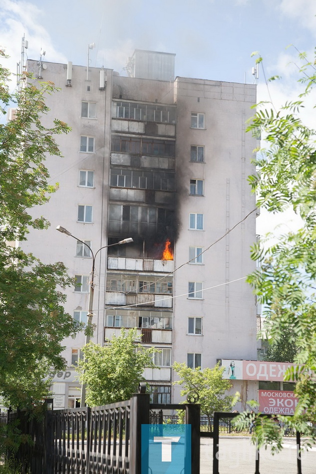 Пожар на улице Победы.
