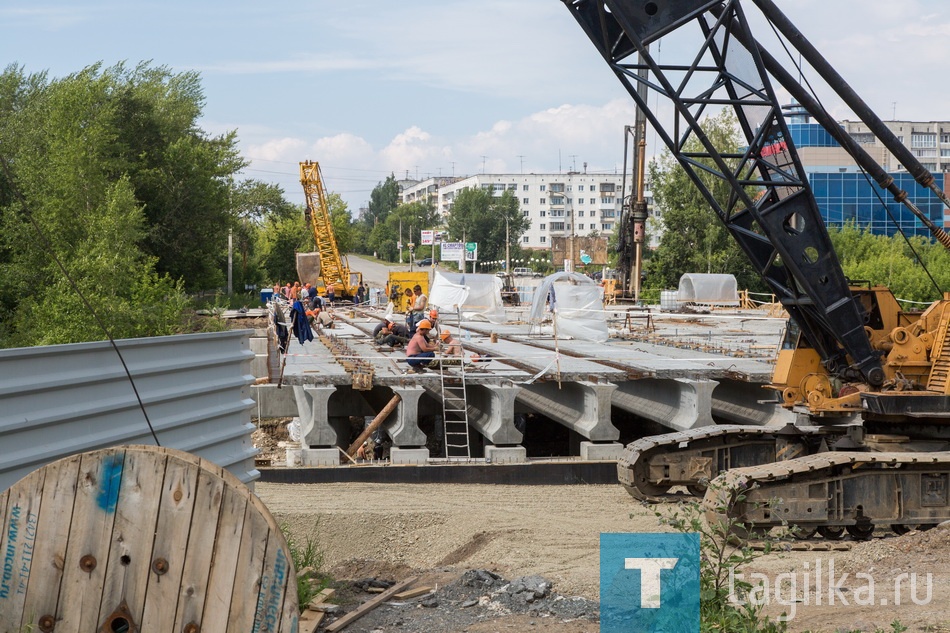 Строительство моста по ул. Фрунзе на 14 07 2016 г.