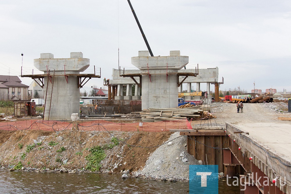 Строительство моста через Тагильский пруд