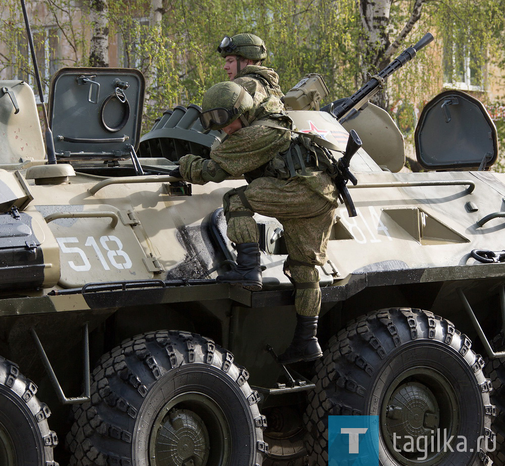 Подготовка военной техники для участия в параде Победы