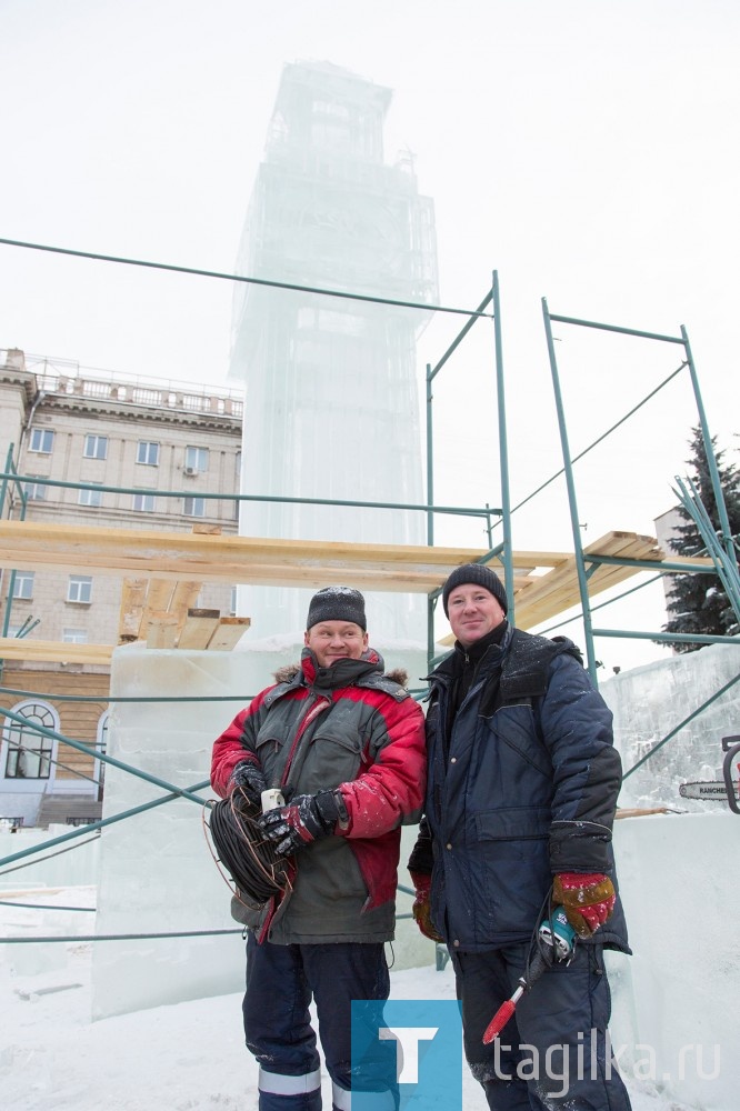 Строительство ледового городка. 12.12.2018.