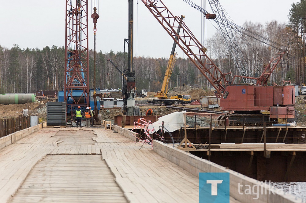 Строительство моста через Тагильский пруд