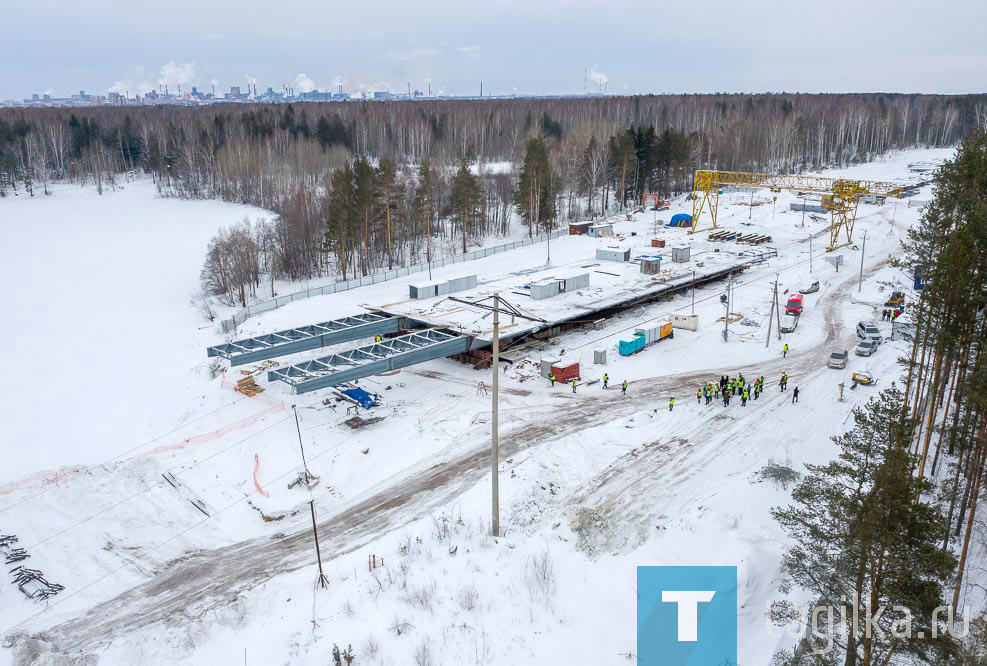 Строительство моста через Нижнетагильский пруд