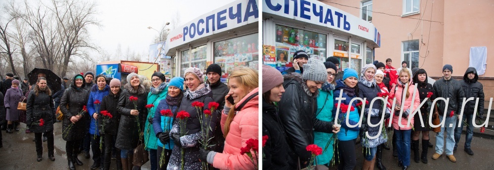 Открытие мемориальных досок на Комсомольской проходной НТМК