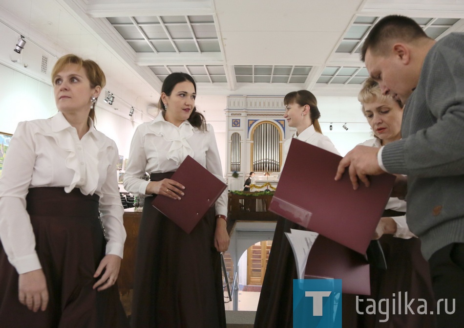 Хор "Воскресение".Репетиция.