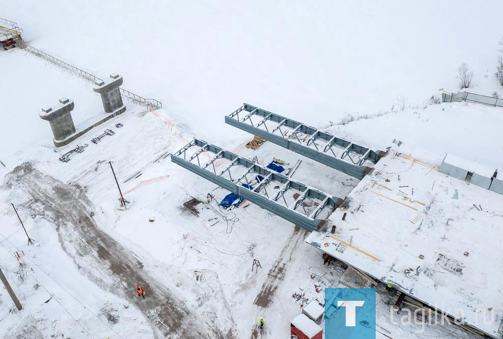 Строительство моста через Нижнетагильский пруд