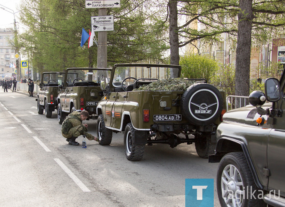 Подготовка военной техники для участия в параде Победы