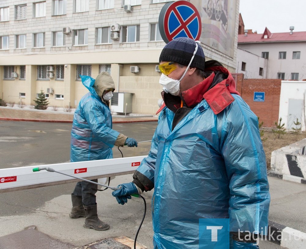 Продолжается дезинфекционная обработка улиц Нижнего Тагила