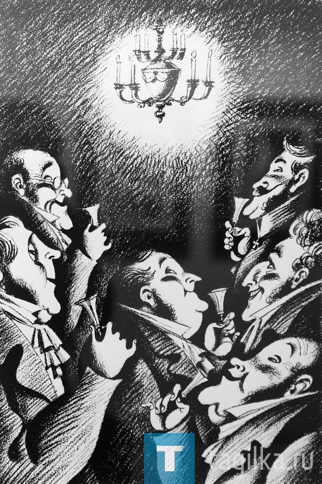 Выставка графики московского художника Сергея Алимова.

Завтрак у полицмейстера