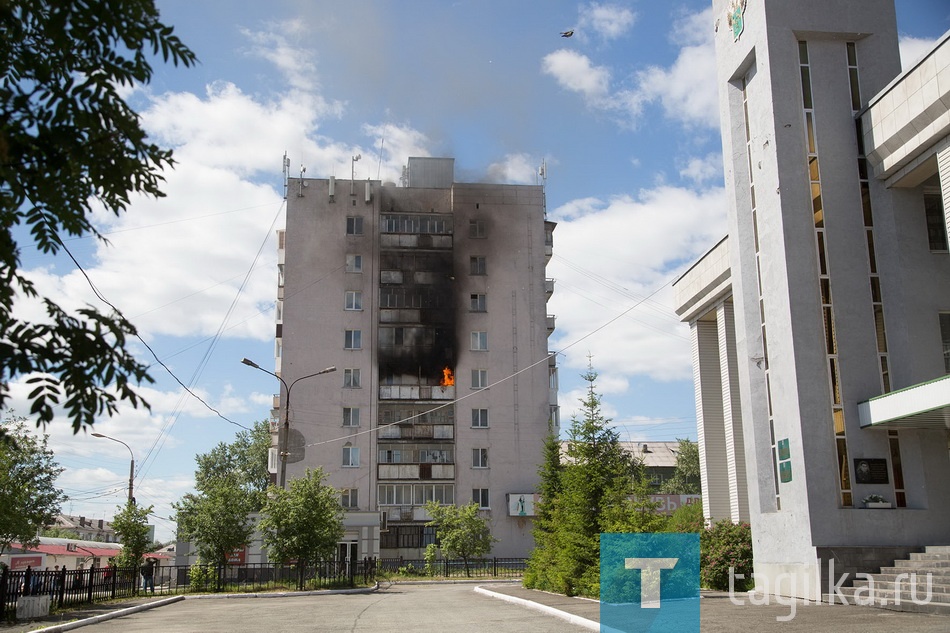 Пожар на улице Победы.