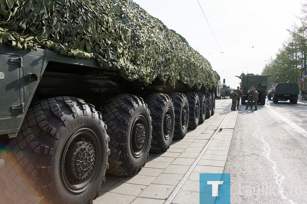 Подготовка военной техники для участия в параде Победы