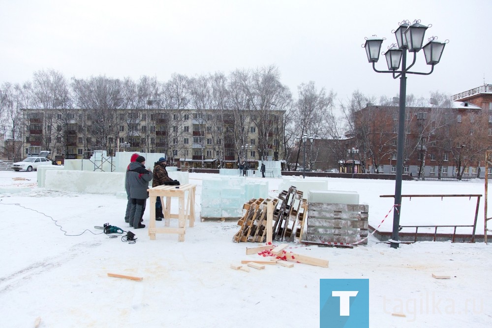 В Нижнем Тагиле начали строить ледовый городок