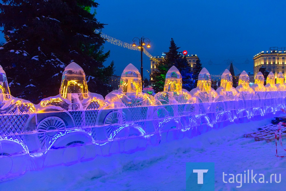 Строительство ледового городка. 22.12.2020