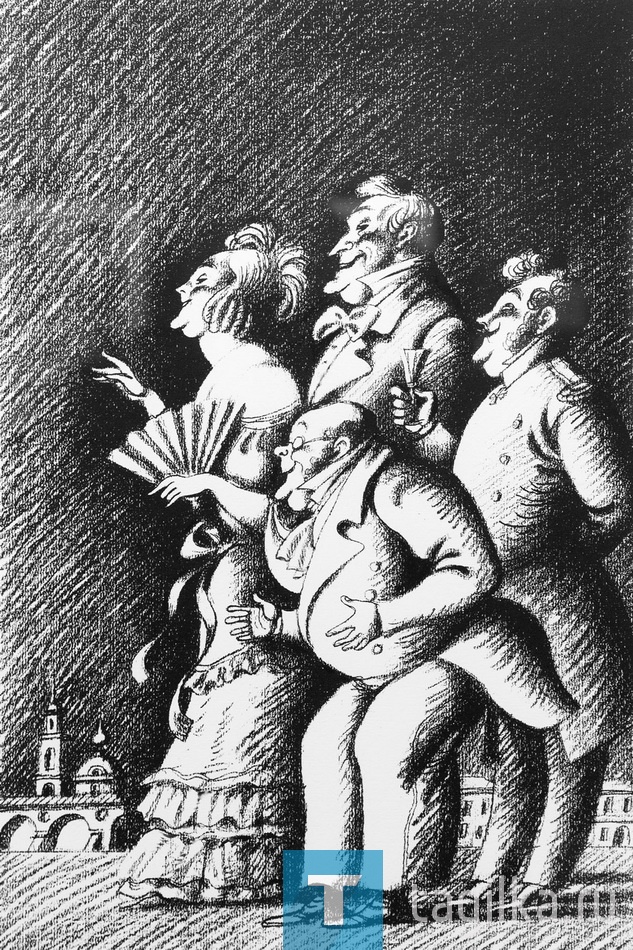 Выставка графики московского художника Сергея Алимова.

Встречают