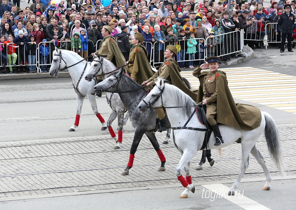 Впервые на параде! Конница прошла по главной площади Нижнего Тагила