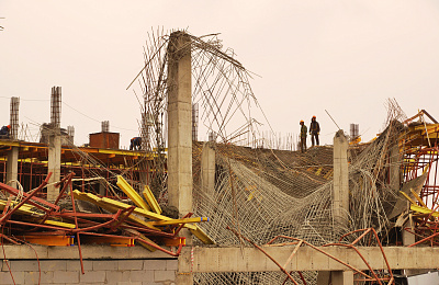 На стройплощадке гостиницы Park Inn by Radisson обрушение конструкций