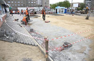 Реконструкция площади на улице Зари в Нижнем Тагиле завершится к 1 июля