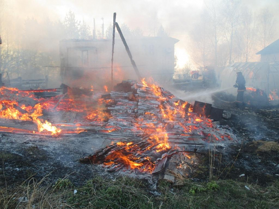 В Покровском сгорели два жилых дома и лошади