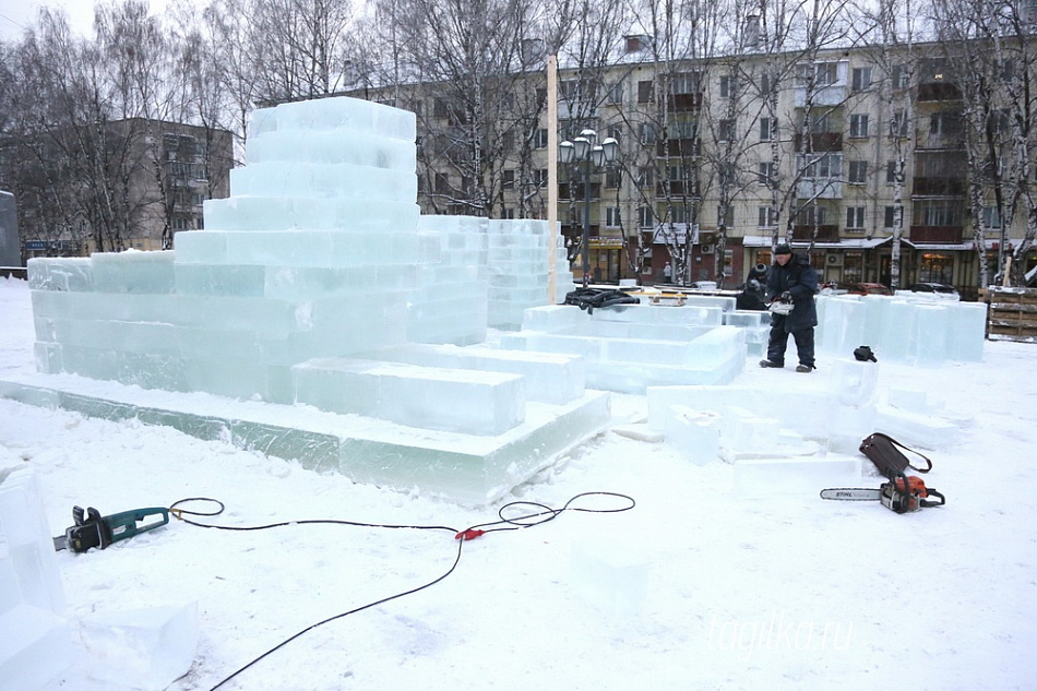 В Нижнем Тагиле начали строить ледовый городок